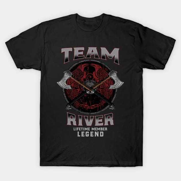 River Name - Lifetime Member Legend - Viking T-Shirt by Stacy Peters Art